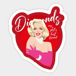 Diamonds are a girl's best friend Sticker